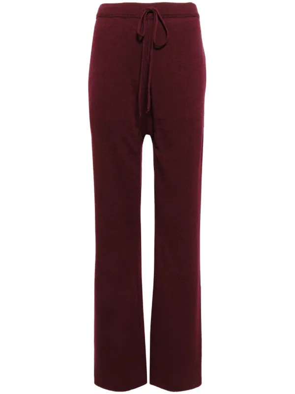 Maison Margiela Wool-blend Knitted Trousers in Red