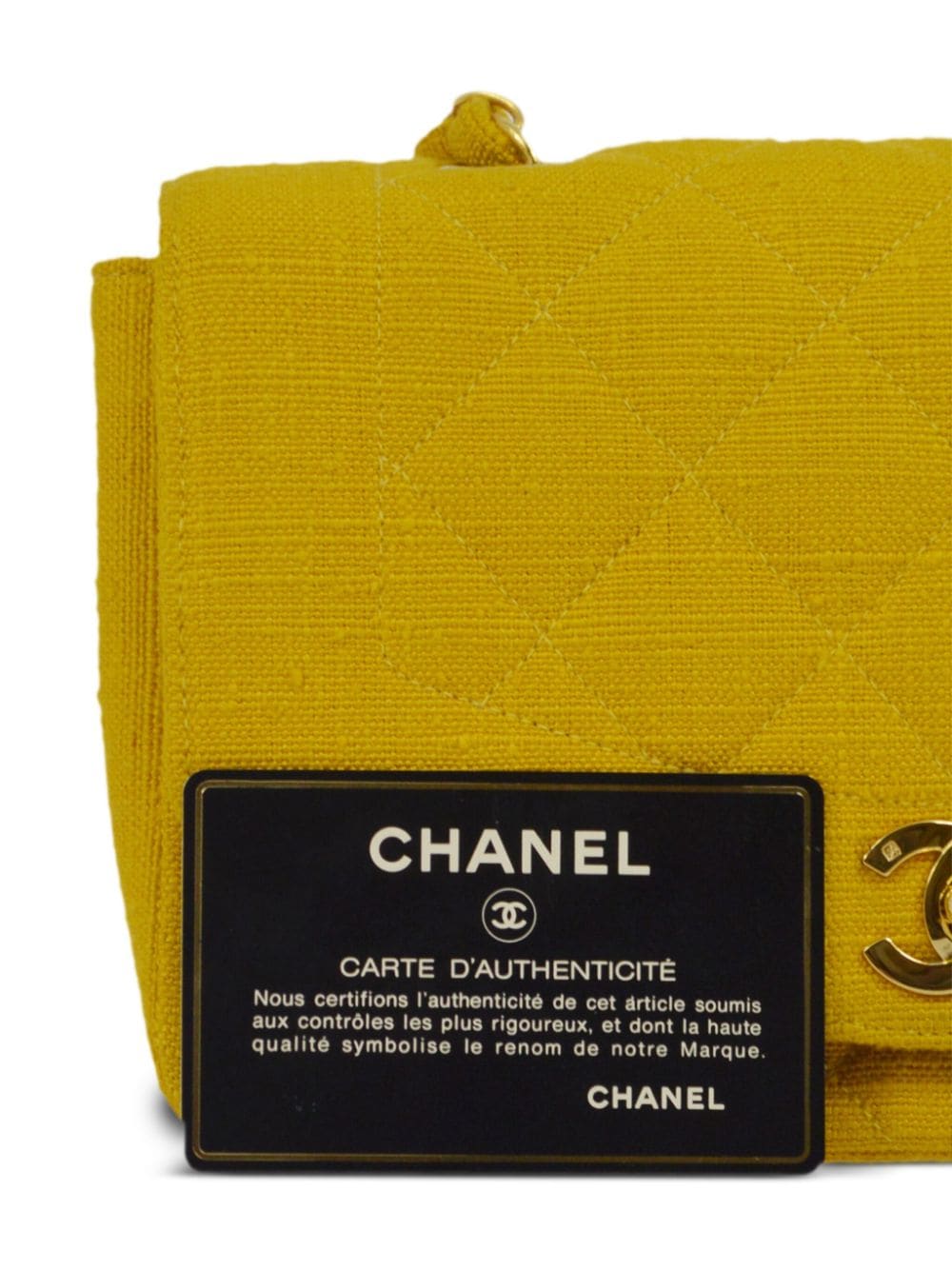 Pre-owned Chanel 1992 Small Diana Shoulder Bag In Yellow