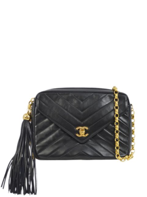 HOT SALE CHANEL 1992 V Stitch Bijou shoulder bag Women