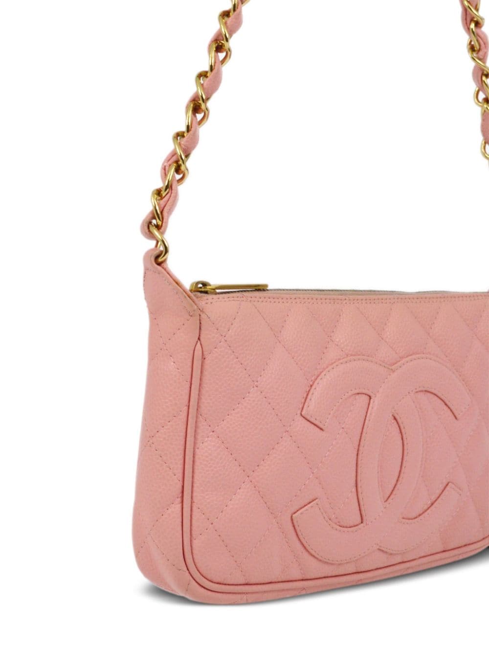 CHANEL Pre-Owned 2003 CC gewatteerde schoudertas - Roze