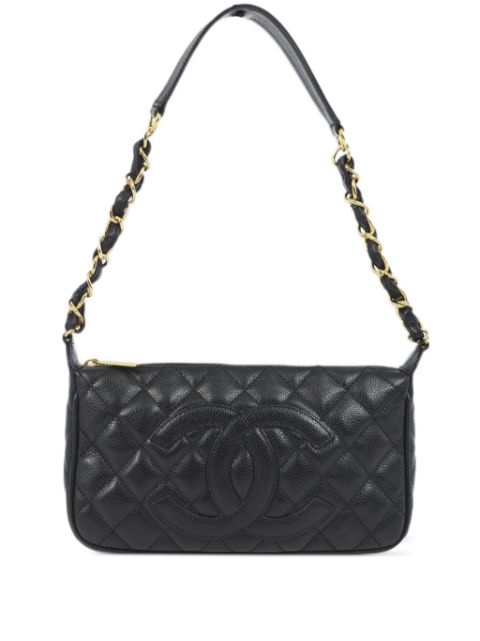 Affordable HOT SALE CHANEL 2003 CC diamond-quilted shoulder bag Women