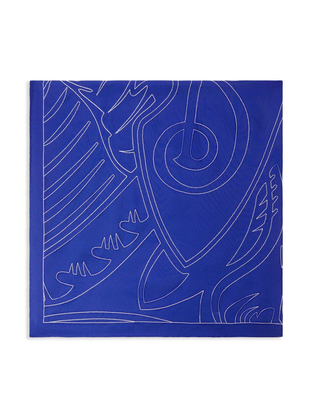 Shop Burberry Ekd Silk Scarf In Blue