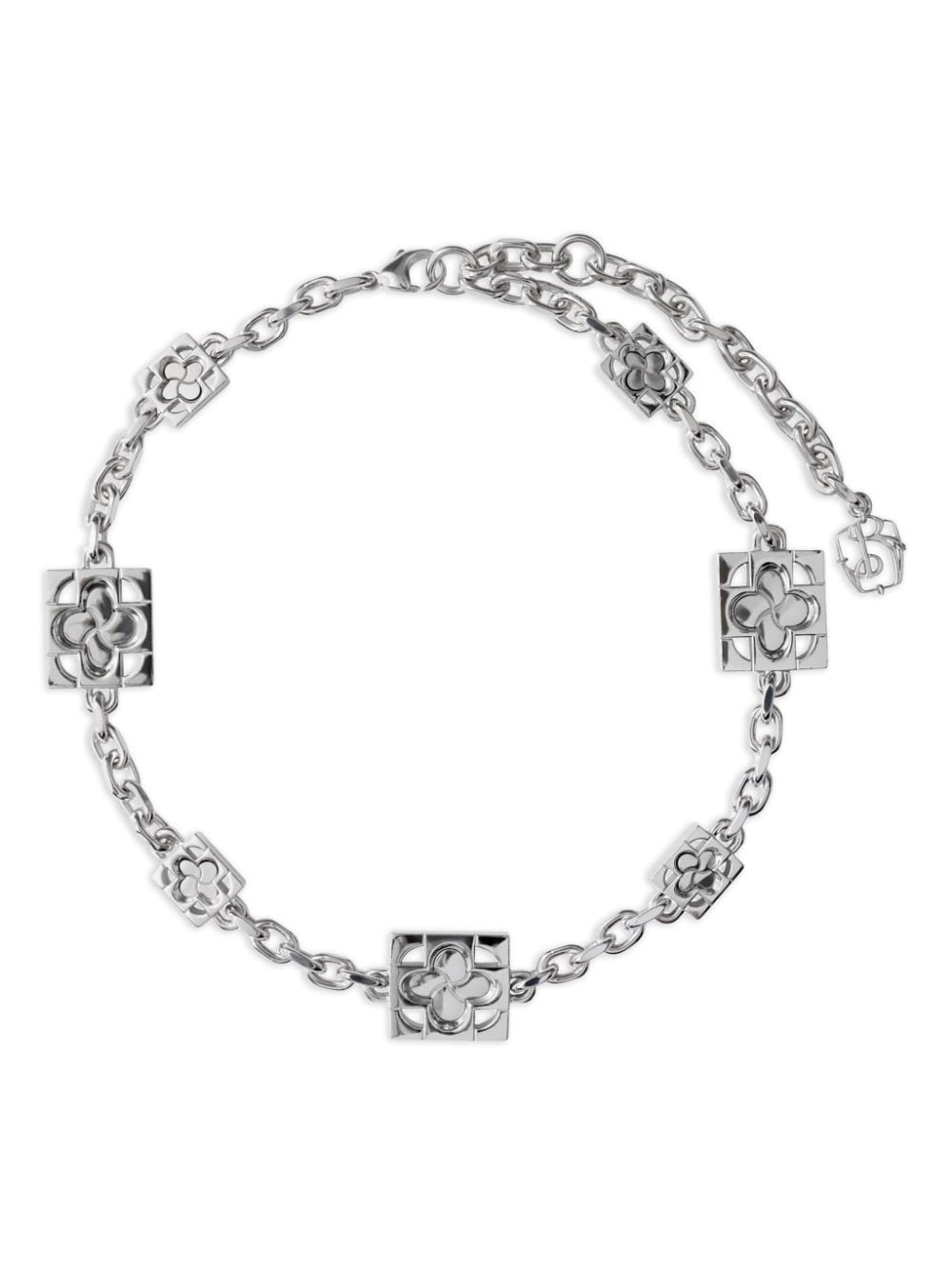 Rose logo-charm necklace