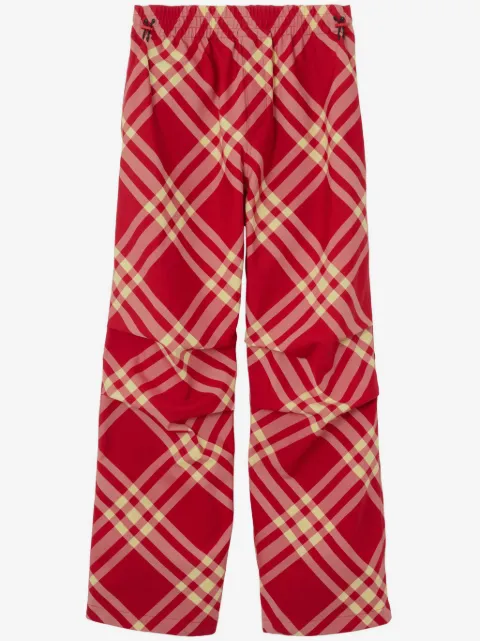 Burberry wide-leg checked cargo trousers