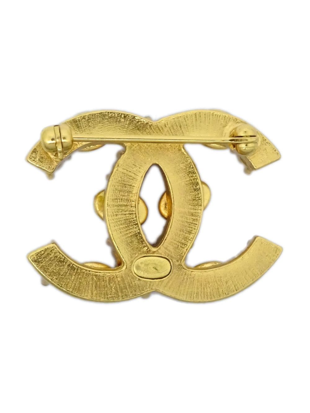 CHANEL Pre-Owned 2001 broche verfraaid met edelsteen - Goud