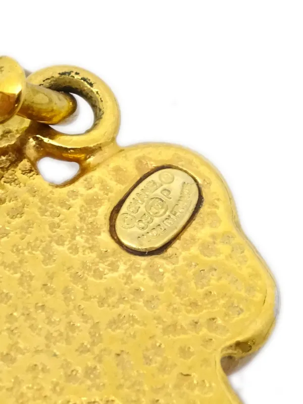 CHANEL Pre-Owned 2003 クローバー ロゴ ピアス | ゴールドトーン 