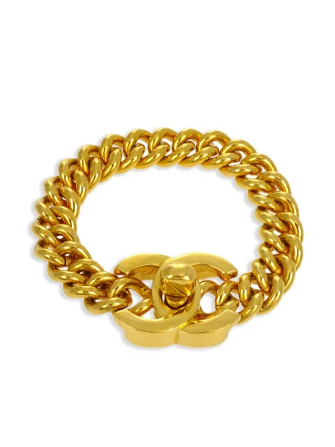 CHANEL Pre-Owned 1996 CC turn-lock chunky bracelet