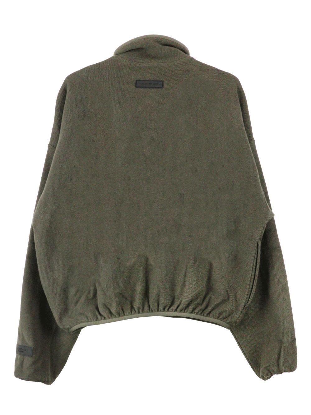 Shop Essentials Half-zip Cotton Sweatshirt In Green