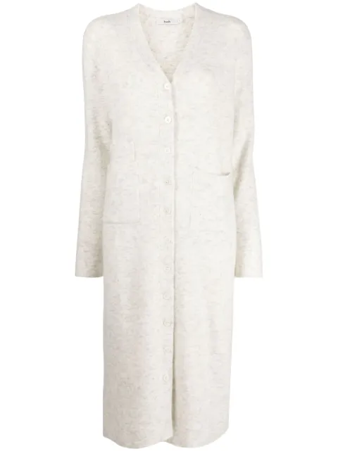 b+ab brushed-effect fine-knit cardigan