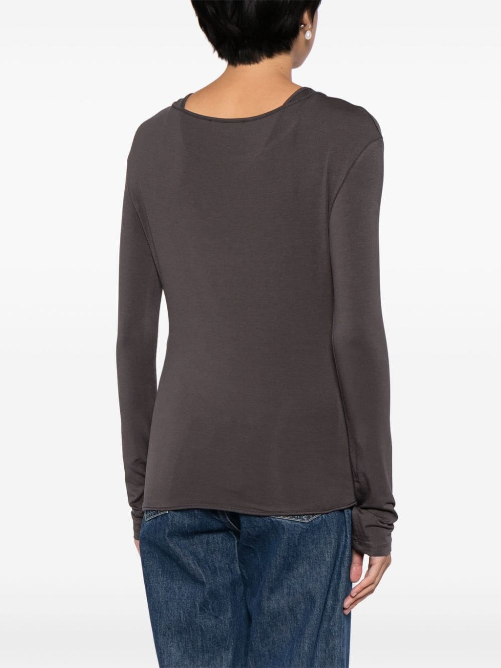 Shop Low Classic Layered Long-sleeve T-shirt In Grey