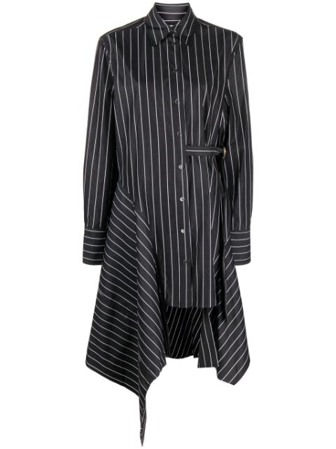 JW Anderson asymmetric striped cotton shirtdress Women