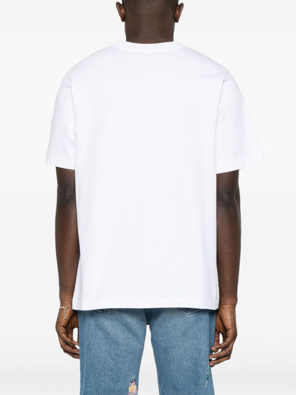Shop Casablanca Logo-print Organic Cotton T-shirt In White