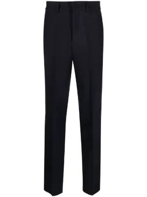 Christian Dior Pre-Owned 1990s low-rise Pinstripe Trousers | Black