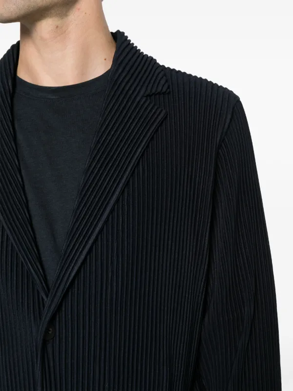 Homme Plissé Issey Miyake プリーツ シングルジャケット | ブルー