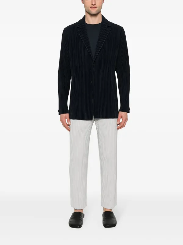 Homme Plissé Issey Miyake プリーツ シングルジャケット | ブルー