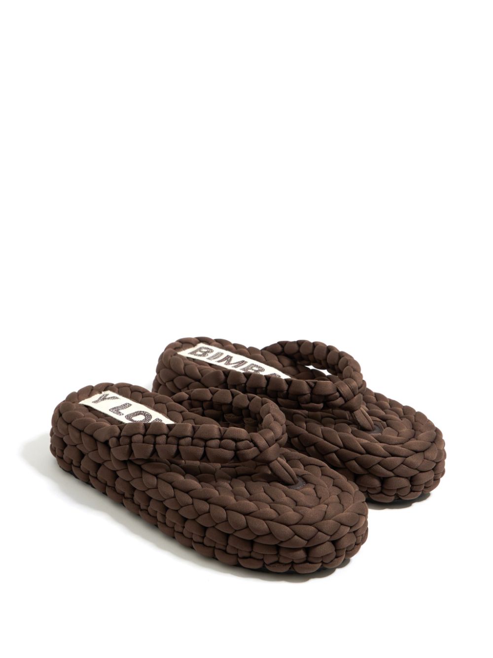 Bimba y Lola hand-plaited flat sandals - Bruin