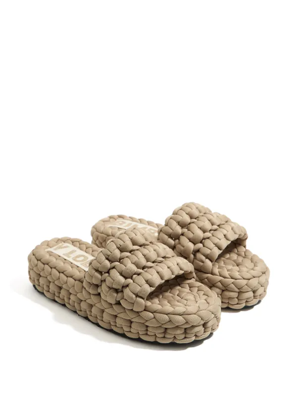 Bimba y Lola Plaited Flat Sandals Farfetch