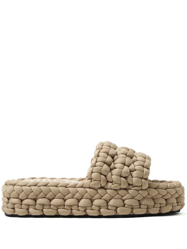 Bimba y Lola Plaited Flat Sandals Farfetch