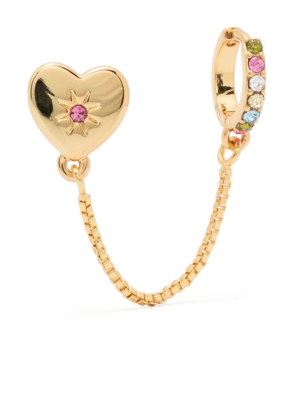 Bimba y Lola crystal embellished Heart Ear Cuff Farfetch