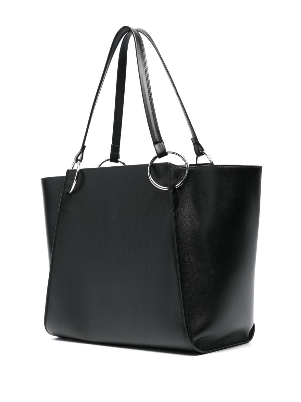 Shop Bimba Y Lola Ring-embellished Tote Bag In Black