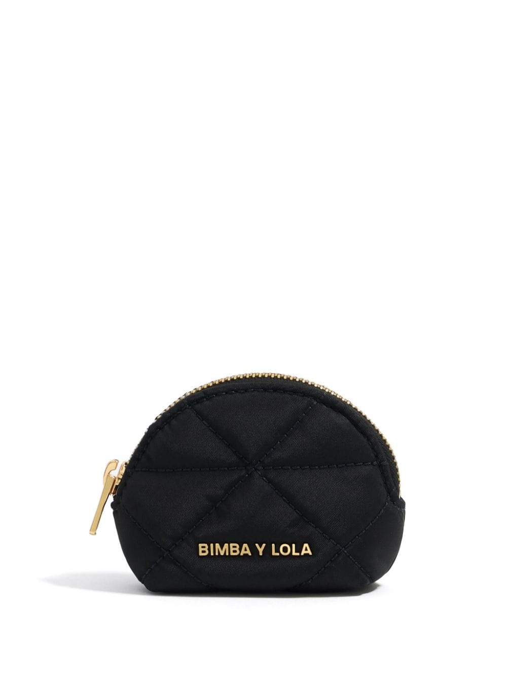 Bimba Y Lola Logo-lettering Quilted Coin Purse In Black