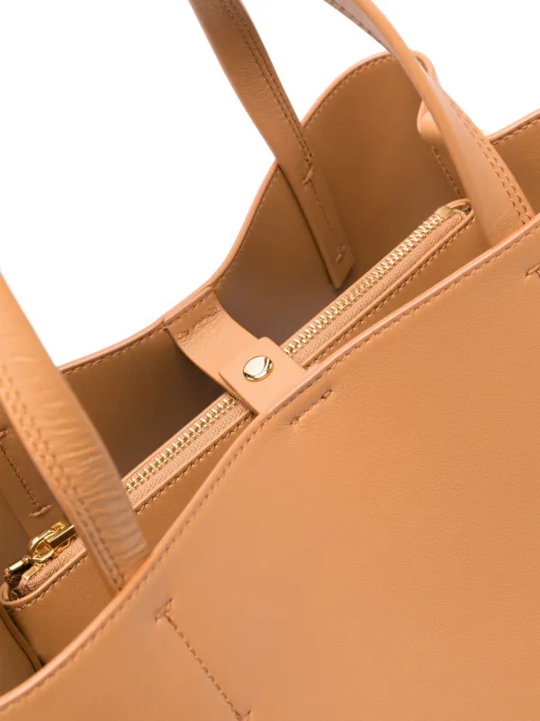 Bimba y Lola Large Chihuahua Leather Tote Bag | Brown
