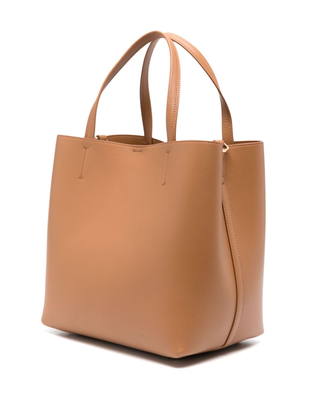 Shop Bimba Y Lola Large Chihuahua Leather Tote Bag In Brown