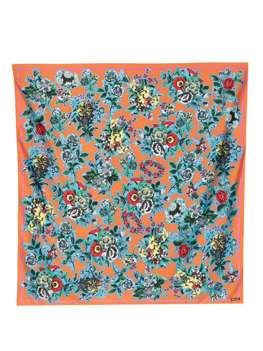 floral-print square scarf