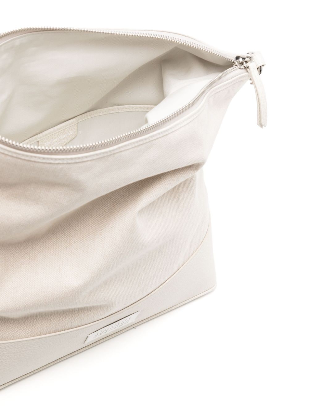 Shop Maison Margiela 5ac Cotton-blend Shoulder Bag In White