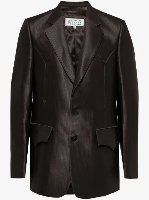 Maison Margiela striped single-breasted blazer