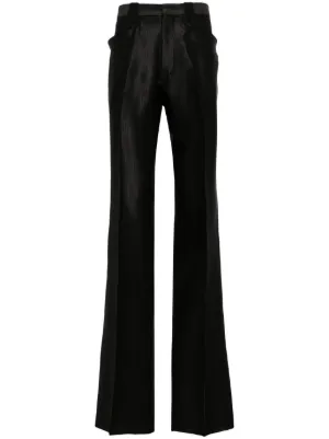 Maison Margiela ストライプ パンツ | ブラック | FARFETCH JP
