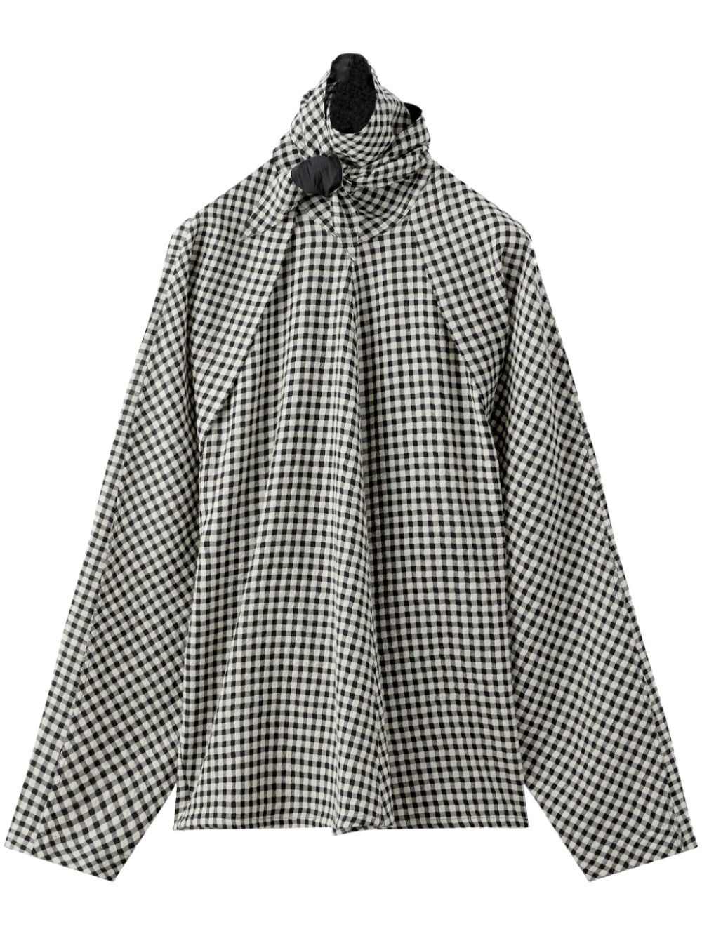 gingham scarf blouse