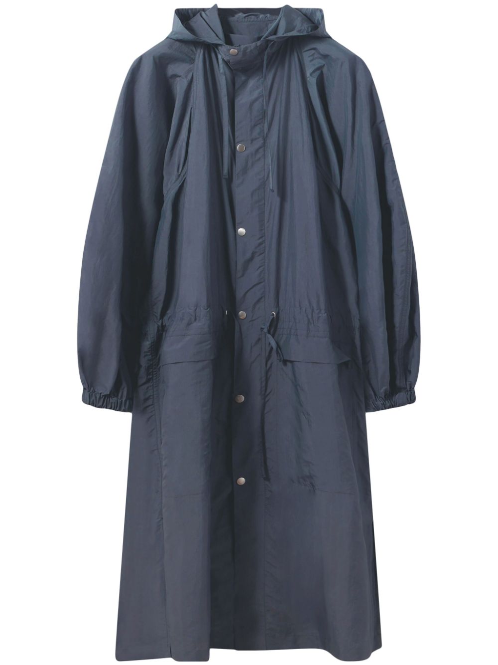 LEMAIRE hooded single-breasted raincoat - Blue