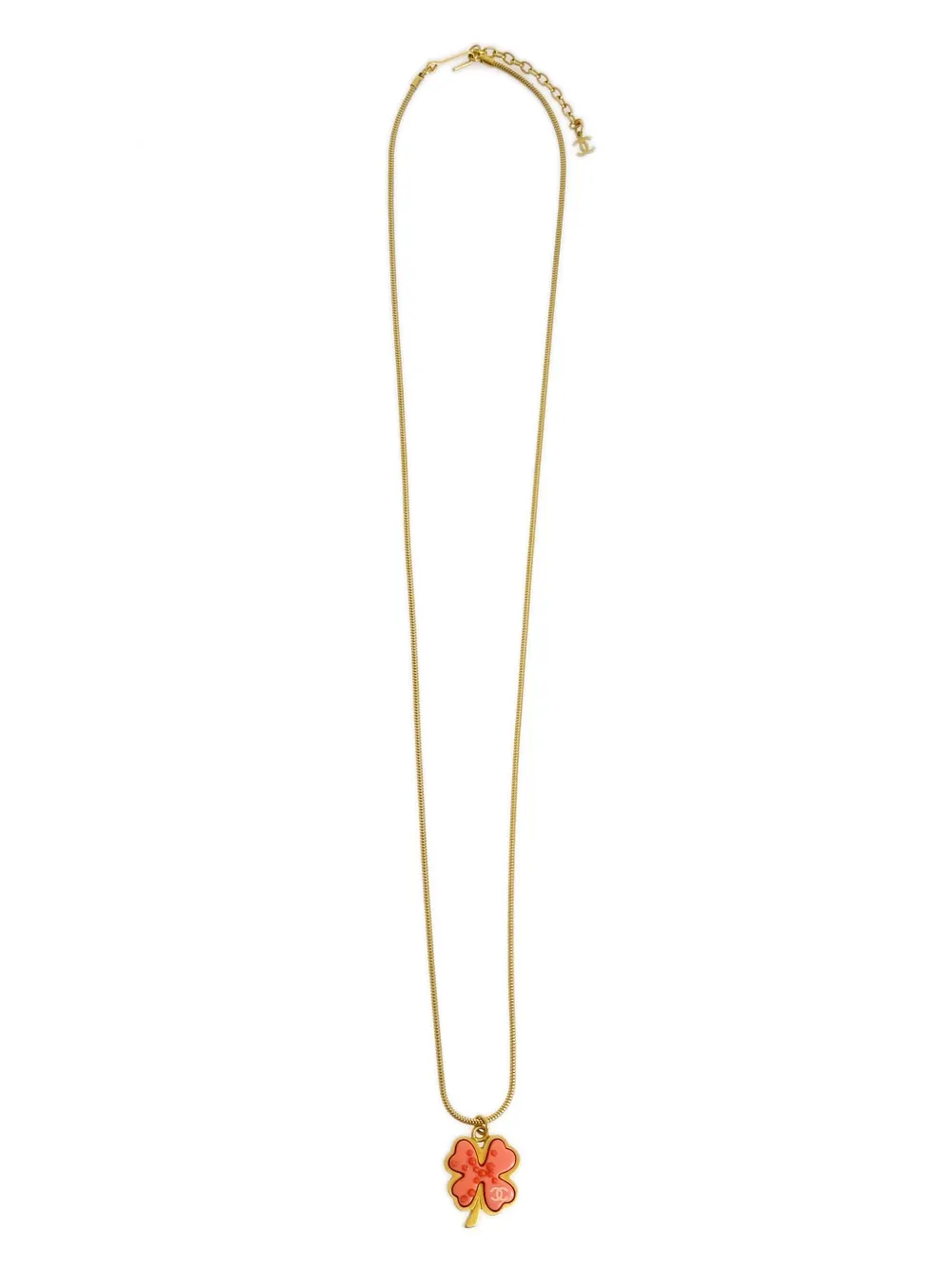 CHANEL Pre-Owned 2003 four-leaf clover pendant necklace | Gold | Image 1