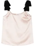 Chloé bow-strap satin-finish top - Pink