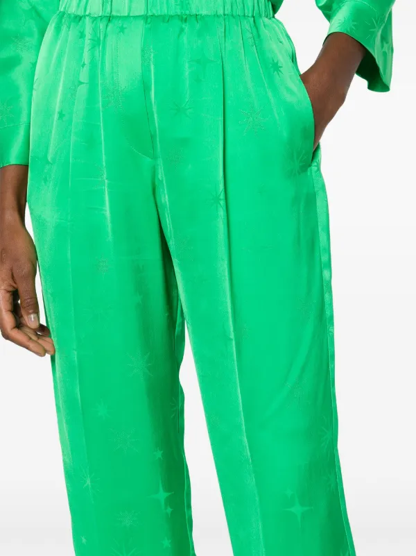 パンツ FORTE FORTE Women Straight Pants 13875 5007 Green Forte Forte straight-leg Jacquard Trousers | Green | FARFETCH