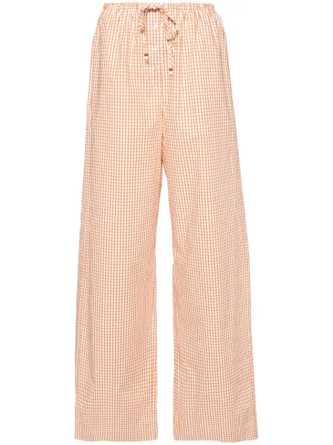 Forte Forte gingham-check wide-leg trousers