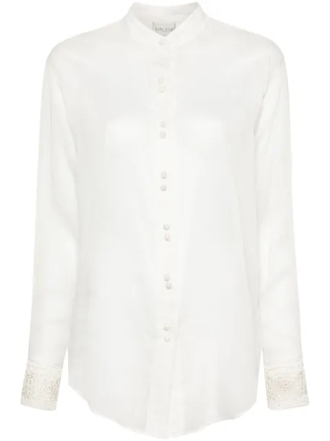 Forte Forte crochet-detail long-sleeve shirt