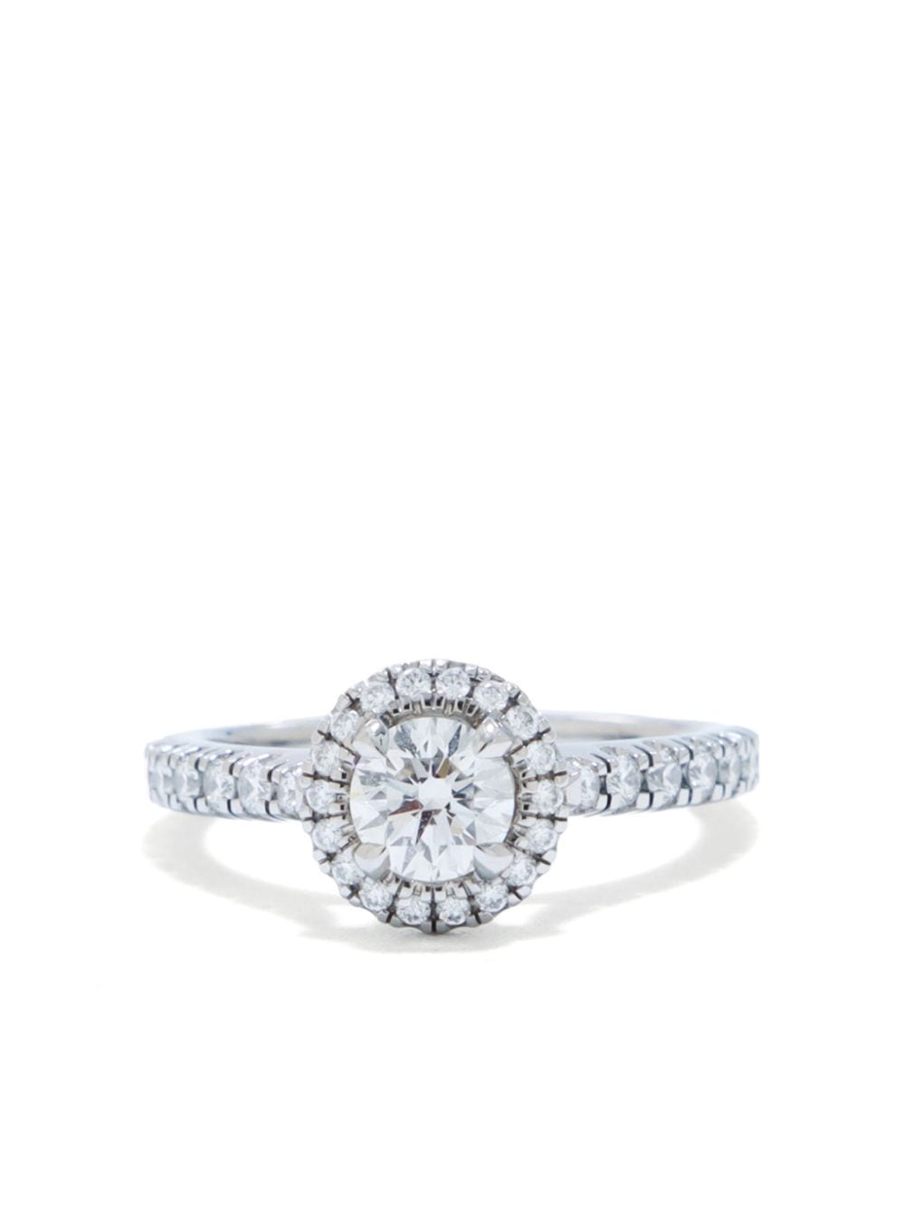 Pre-owned Cartier 2000s  Platinum Destinée Diamond Engagement Ring In Silver