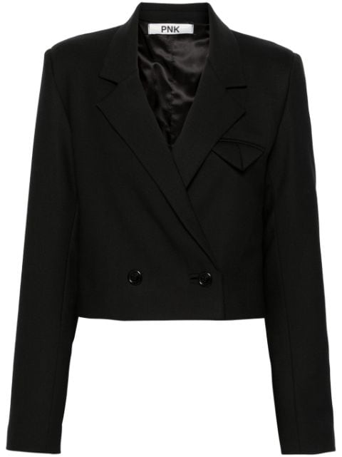 PNK blazer crop à boutonnière croisée