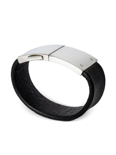 Box Lock leather bracelet