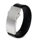 Parts of Four Box Lock leather bracelet - Black