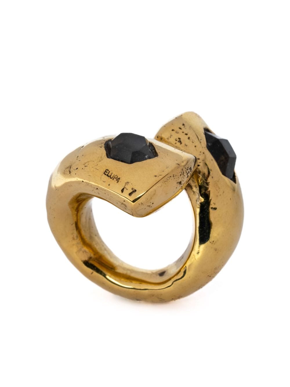 Parts Of Four Big Twisted Druid Diamond Ring In Gold