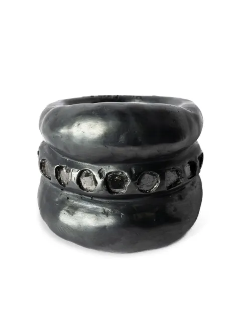 Parts of Four Stack sterling-silver diamond ring