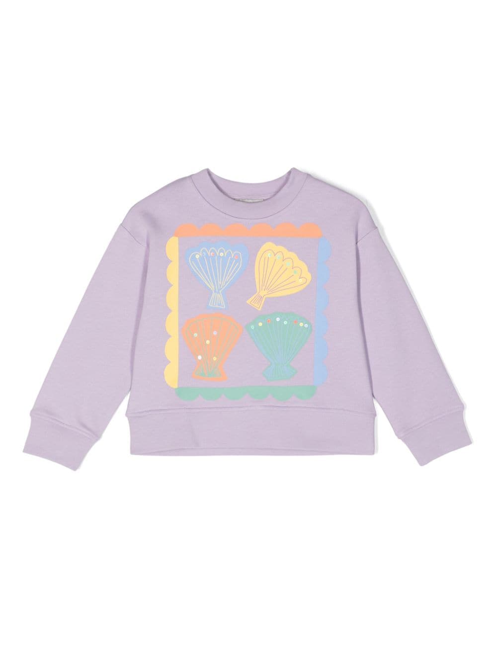 Stella McCartney Kids Katoenen sweater met print Paars