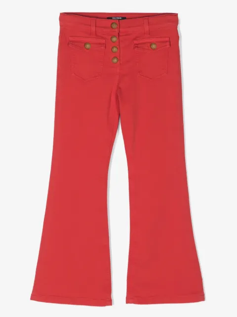 Balmain Kids Jeans svasati con decorazione