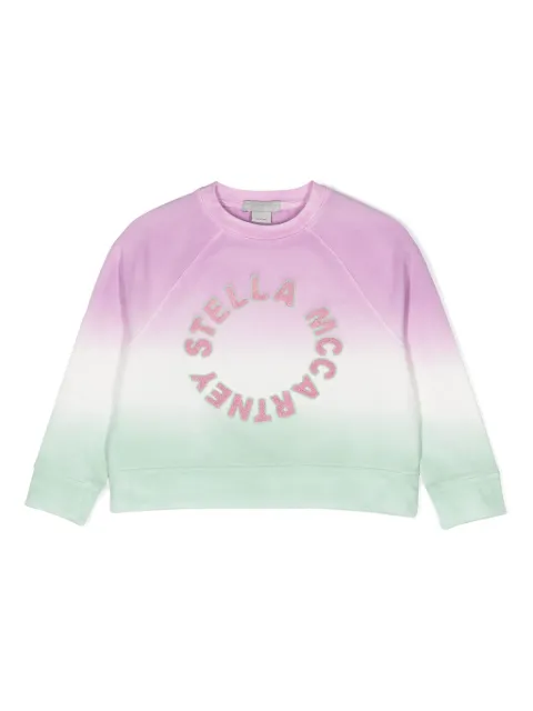 Stella McCartney Kids logo-appliqué gradient sweatshirt