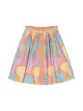 Stella McCartney Kids shell-print cotton skirt - Orange