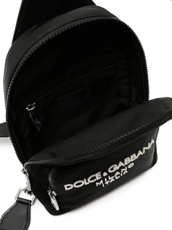 Dolce Gabbana logo appliqu Zipped Backpack Farfetch