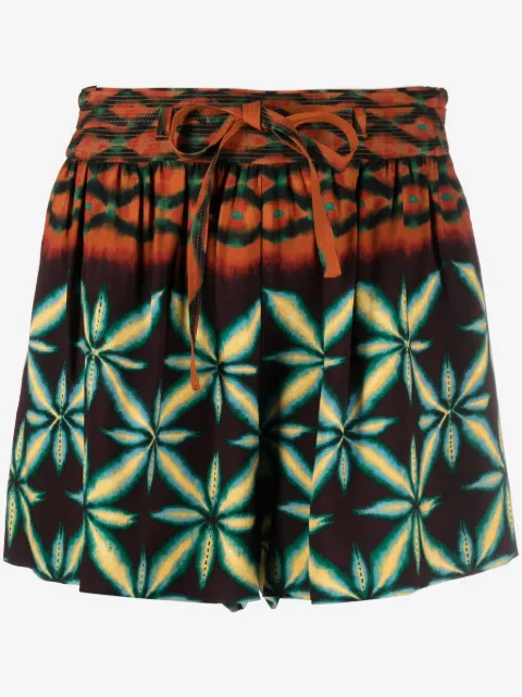 Ulla Johnson short Olivinite à motif abstrait